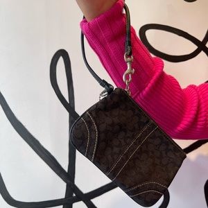 Black coach wristlet